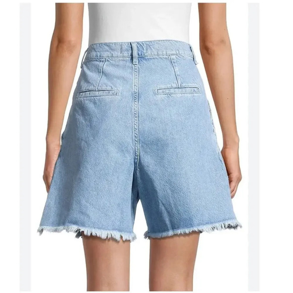 Free People Venice Culotte Denim Short Jorts in Washed Blue High-waisted Size 27 - Picture 5 of 10